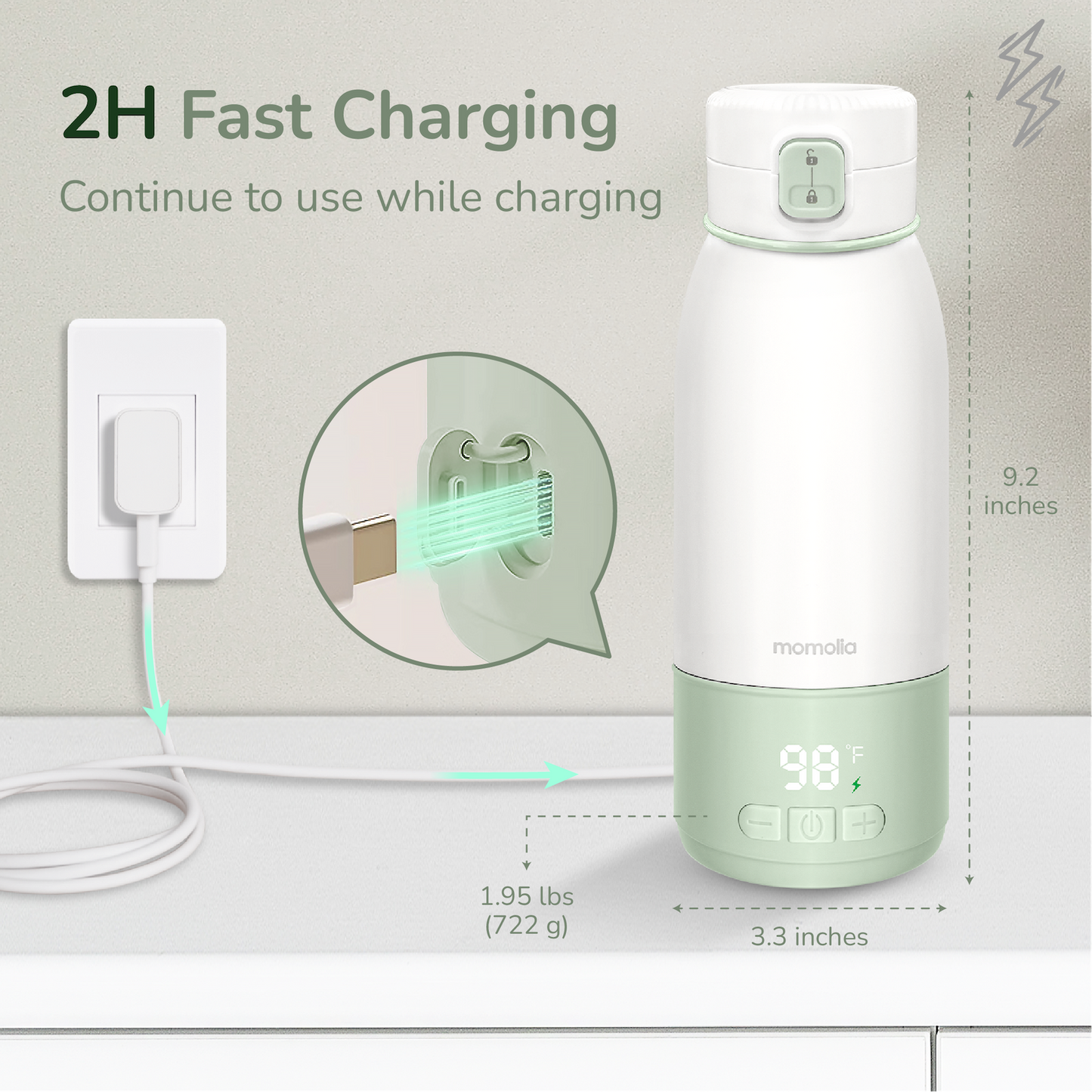 Momolia Pro 2 Milk Warmer With Pasteurization Function